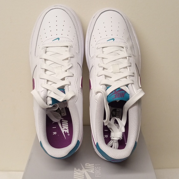 Nike Air Force 1 /White-Hyper Pink-Aquamarine-Viotech/ 6Y=7.5W /FV5948-108 - Picture 5 of 15